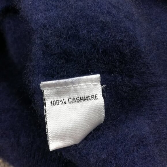 Blarney Woollen Mills Sweater 100% Cashmere V Neck Pullover Blue Womens Large - Picture 4 of 10